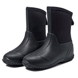 Womens Rain Boots Rubber Mid Calf Block Heel Waterproof Short Garden Work Shoes