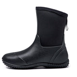 Womens Rain Boots Rubber Mid Calf Block Heel Waterproof Short Garden Work Shoes