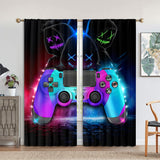 2Pcs Window Thermal Insulated Energy Efficient Thick Solid Room Rod Pocket Drapes Privacy UV Protection Bedroom Blackout Curtain