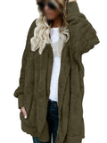 UKAP Women Oversize Fuzzy Jacket Blanket Sherpa Coat Open Front Hooded Cardigan Fluffy Fleece Outwear with Pockets for Lady
