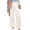 Womens Loose Fit Casual Pants Elastic Waist Yoga Summer Beach Pants with Pockets