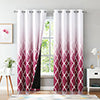 1 Piece Gradient Color Room Darkening Curtain Grommet Blackout Window Curtain Eyelet Ring Top Window Drapes Thermal Insulated Curtain Panel