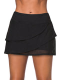 UKAP Women Ladies High Waist Swim Skirt Bikini Swimwear 3 Layers Bottoms Boyshorts Girls Swim Shorts Swimsuit Beachwear Swimming Costumes Bathing Suit Summer Beach S-XXL