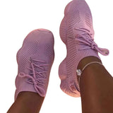 Women Mesh Sneakers Lace Up Casual Shoes Comfort Sport Running Fashion Trainers