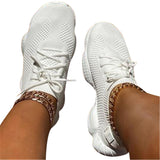 Women Mesh Sneakers Lace Up Casual Shoes Comfort Sport Running Fashion Trainers