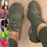 Women Mesh Sneakers Lace Up Casual Shoes Comfort Sport Running Fashion Trainers