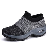 Unisex Trainers Air Cushion Breathable Sneakers Sport Pump Slip On Running Shoes
