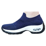 Unisex Trainers Air Cushion Breathable Sneakers Sport Pump Slip On Running Shoes
