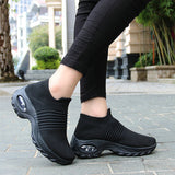 Unisex Trainers Air Cushion Breathable Sneakers Sport Pump Slip On Running Shoes