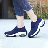 Unisex Trainers Air Cushion Breathable Sneakers Sport Pump Slip On Running Shoes