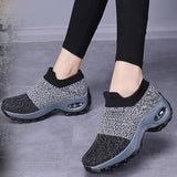 Unisex Trainers Air Cushion Breathable Sneakers Sport Pump Slip On Running Shoes