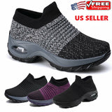 Unisex Trainers Air Cushion Breathable Sneakers Sport Pump Slip On Running Shoes