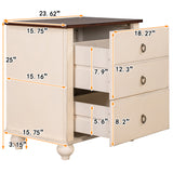 Gplesas Rectangular Console Table 2 Drawers Modern Cabinet Easy Assemble Sturdy Nightstand Furniture Bedroom Home