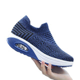Women's Air Cushion Sport Running Shoes Breathable Mesh Walking Slip-On Sneakers