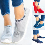 Womens Ladies Mesh Trainers Sneakers Slip On Jogging Running Pumps Comfy Shoes