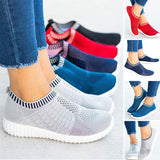 Womens Ladies Mesh Trainers Sneakers Slip On Jogging Running Pumps Comfy Shoes