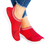 Womens Ladies Mesh Trainers Sneakers Slip On Jogging Running Pumps Comfy Shoes