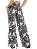 Boho Palazzo Pants for Women Floral Print Wide Leg Lounge Pants