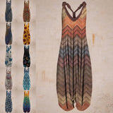 Long Romper Women V Neck Tank Tops Long Jupmsuits Loose Waist One Piece Bodysuit