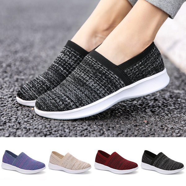 Womens Breathable Slip On Sneakers Loafers Lightweight Walking Casual Flat Shoes