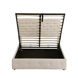 Gplesas Boys Girls Aldult Heavy Duty Beds Frame Space-Saving Wooden Full Size With A Hydraulic Storage System Multifunctional Upholstered Platform Bed No Box Spring Needed Morden Room Nursery