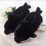 Kid's Dolphin Print Winter Keep Warm Soft Slippers Cotton Home Shoes Anti-Skid