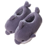 Kid's Dolphin Print Winter Keep Warm Soft Slippers Cotton Home Shoes Anti-Skid