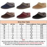 Unisex  Winter Warm Slippers Closed Toe Indoor Fur Lined Slip on Shoes Size