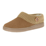 Unisex  Winter Warm Slippers Closed Toe Indoor Fur Lined Slip on Shoes Size