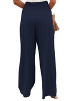 Women Pants Cotton Linen Casual Loose Harem Pant Summer Beach Palazzo Pants with Pockets