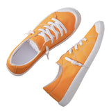 Women's Canvas Low Top Sneakers Summer Walking Comfy Casual Flats Lace Up Loafer