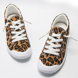 Women's Canvas Low Top Sneakers Summer Walking Comfy Casual Flats Lace Up Loafer