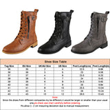 Ladies Lace Up Ankle Boots Chunky Platform Womens Biker Combat Zip Up Shoes Size