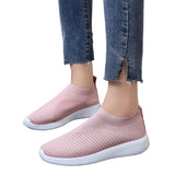 Women Mesh Breathable Trainer Slip On Athletic Running Jogging Lightweight Anti Slip Casual Shoes