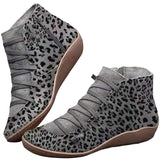 Womens Ladies Arch Support Ankle Boots Lace Up Zip Up Flat Shoes Casual Booties