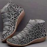 Womens Ladies Arch Support Ankle Boots Lace Up Zip Up Flat Shoes Casual Booties