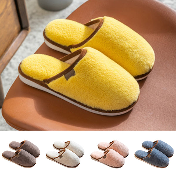 Women's Comfort Velvet Slippers Round Toe House Indoor Outdoor Slippers
