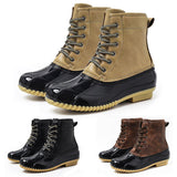 Ladies Ankle Boots Womens Lace Up Army Combat Winter Casual Shoes waterproof