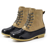 Ladies Ankle Boots Womens Lace Up Army Combat Winter Casual Shoes waterproof