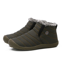 Mens Womens Ankle Boots Snow Boot Winter Warm Non-slip Flat Shoes Lined Slip On