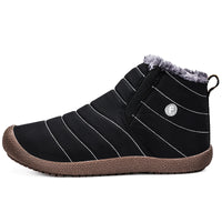Mens Womens Ankle Boots Snow Boot Winter Warm Non-slip Flat Shoes Lined Slip On