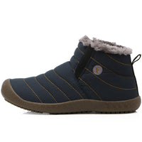 Mens Womens Ankle Boots Snow Boot Winter Warm Non-slip Flat Shoes Lined Slip On