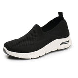 Women Walking Comfy Gym Memory Foam Trainer Slip On Mesh Athletic Sneaker Flat Casual Walking Running Jogging Shoes