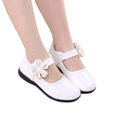 Kids Girls Loafers Comfy Mary Jane Low Heel Flat Dress Flower Strap School Shoes