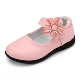 Kids Girls Loafers Comfy Mary Jane Low Heel Flat Dress Flower Strap School Shoes