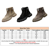 Men Walking Hiking Safety Booties Lace Up Lightweight Ankle Boot Casual Anti Slip Flat Shoes