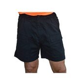 Men Casual Multi-pockets Cargo Short Mens Leisure Bottoms Elastic Waist Workout Solid Color Lounge Beach Shorts