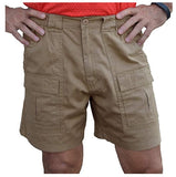 Men Casual Multi-pockets Cargo Short Mens Leisure Bottoms Elastic Waist Workout Solid Color Lounge Beach Shorts