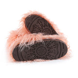 Women Fuzzy Fluffy Furry Round Toe Suede Winter Snow Boots Faux Fur Flat Shoes