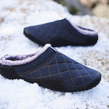Mens Winter Indoor Outdoor Slippers Warm Slip on Cozy Bedroom House Casual Shoes